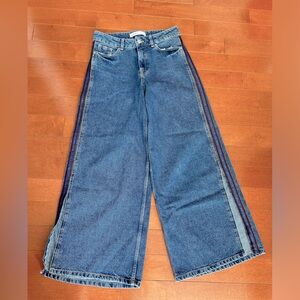 Zara basic denim women’s wide leg jeans size 2